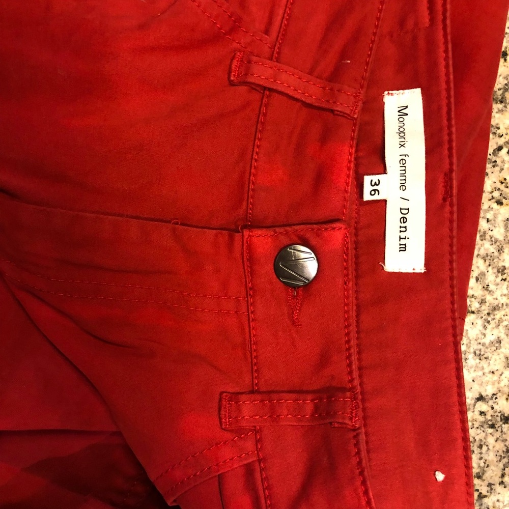 Red jeans